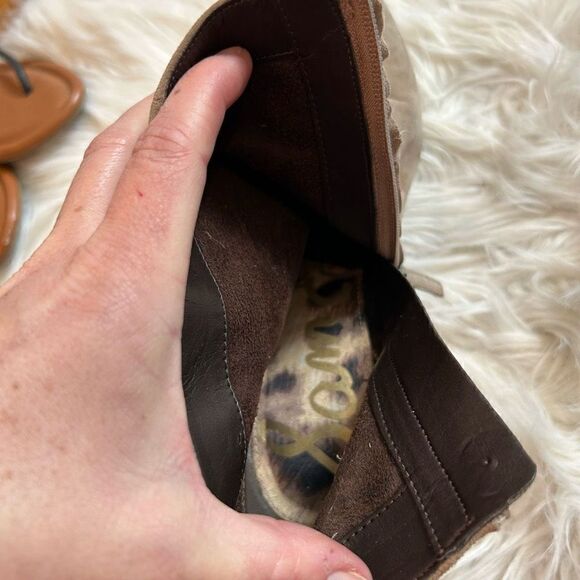 Sam Edelman tan suede bootie side zip approx size 9.5 GUC - Picture 7 of 10